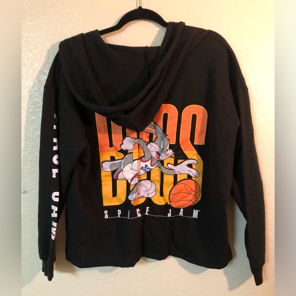 SPACE JAM CROPPED GRAPHIC HOODIE